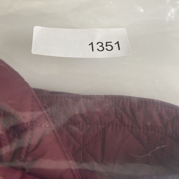 Lands End Womens Primaloft Packable‎ Jacket Size 18 Burgundy Quilted Barn New - Picture 16 of 16